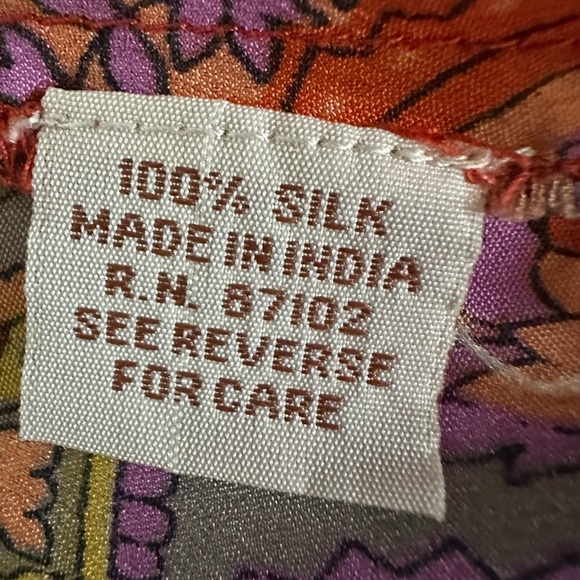 Magazine 100% Silk Multicolored Paisley Mini Dress (663) - Picture 13 of 14